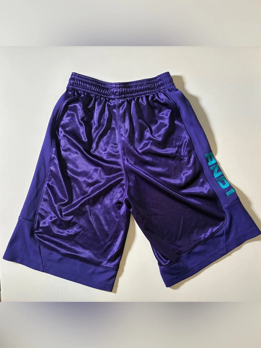 AND1 Purple Dazzle Basketball Shorts Men's Small